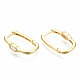 Brass Micro Pave Clear Cubic Zirconia Huggie Hoop Earring EJEW-T046-14G-NF-4