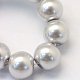 Backen gemalt pearlized Glasperlen runden Perle Stränge HY-Q003-4mm-62-3