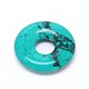 Natural Howlite Donut/Pi Disc Pendants TURQ-E021-01-25mm-2