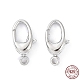 Rhodium Plated 925 Sterling Silver Swivel Clasps STER-K173-23P-1