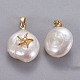 Colgantes naturales de perlas cultivadas de agua dulce KK-L187-10G-2
