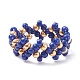 4 pièces 4 couleurs perles de rocaille en verre tressées bagues ensemble pour les femmes RJEW-JR00420-5