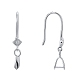 Rhodium Plated 925 Sterling Silver Earring Hooks STER-F033-61P-2