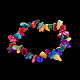 Jetons colorés de pierres précieuses s'étendent bracelets BJEW-BB16534-D-2