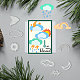 天気テーマの炭素鋼切削ダイス ステンシル  DIYスクラップブッキング用  フォトアルバム  装飾的なエンボス紙カード  ステンレス鋼色  雲  130x99x0.8mm DIY-WH0309-1582-4