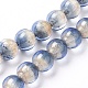 Fili di perle di vetro lamina d'argento FOIL-G028-01F-1