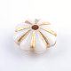 Flower Plating Acrylic Beads PACR-Q102-67A-2