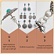 ANATTASOUL 6 Pairs 6 Style Rhombus & Rectangle & Oval Synthetic Turquoise Dangle Stud Earrings EJEW-AN0001-05-3