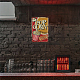 ヴィンテージメタルブリキサイン  バーの鉄の壁の装飾  レストラン  カフェパブ  長方形  ポップコーン  300x200x0.5mm AJEW-WH0189-148-7
