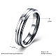 Regalos del día de san valentín anillos de pareja de circonita cúbica de acero titanio para mujer RJEW-BB16445-9P-3