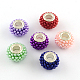 ABS Kunststoff Nachahmung Perle Rondelle Europäischen Perlen OPDL-Q130-M-1