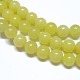 Chapelets de perles en jade citron naturel G-H1631-8MM-2