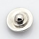 Planas redondas de plata antigua de zinc botones a presión de aleación de joya SNAP-O020-49-NR-2