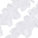 Gorgecraft 5 yards organza plissé blanc rassemblé perles garniture ruban de garniture à volants 4-3/8