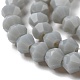 Hebras opacas de perlas de vidrio de imitación de jade de color sólido GLAA-F029-P4mm-14-3