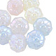 Perlas de acrílico chapadas en arco iris iridiscentes OACR-N010-071-1