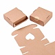 Boîtes de rangement cadeau en papier kraft carré CON-CJ0001-14-7