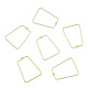 合金空枠ペンダント  UVレジンDIY用  エポキシ樹脂  プレスジュエリー  カドミウムフリー＆鉛フリー  台形  ライトゴールド  48x37x1.7mm  穴：1.5mm X-PALLOY-T085-04LG-3