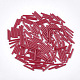 ベーキングペイントガラスラッパビーズ  丸い穴  暗赤色  15~15.5x2mm  穴：0.8mm  約5000個/袋 SEED-S023-10A-07-1