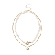 2pcs 2 style ensemble de collier de perles de perles naturelles NJEW-JN04003-1
