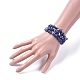 Three Loops Fashion Stretch Wrap Bracelets BJEW-JB04698-5