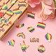 20 Stück 20 Stile Pride Regenbogenfarbene Legierungs-Emaille-Anhänger ENAM-YW0002-74-5