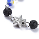 Bracelets de perles de pierre de lave naturelle BJEW-JB04425-2