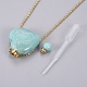 Natural Amazonite Openable Perfume Bottle Pendant Necklaces G-K295-A04-G-4