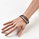Leather Braided Cord Wrap Bracelets/Necklaces BJEW-JB03919-01-4