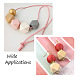 Fashewelry 60Pcs 6 Colors Painted Natural Wood European Beads WOOD-FW0001-02-11