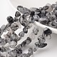 Pépites de quartz rutile naturel noir brins de perles G-M341-12-1