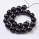 Dyed Natural Black Onyx Bead Strands G-E302-078C-18mm-2