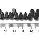 Fili di perle di ossidiana di mogano nero naturale G-B064-B53-5