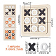 Nbeads 3 Sets 3 Colors Wood Tic Tac Toe Board Game AJEW-NB0005-35-2