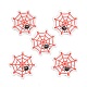 アクリルパーツ  ハロウィン用  クモの巣  トマト  40x40x2mm  穴：1.6mm MACR-M020-02-1