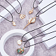 ANATTASOUL 6Pcs 6 Style Natural Shell Pendant Necklaces Set with Wax Cords for Women NJEW-AN0001-42-5