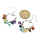 Natural & Synthetic Mixed Gemstone Chandelier Earrings EJEW-TA00258-01-2