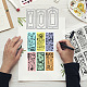 Globleland 1 лист изготовленных на заказ прозрачных марок из ПВХ пластика DIY-GL0004-74-3