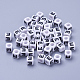 Chunky Letter E Acrylic Cube Beads for Kids Jewelry X-PL37C9129-E-1