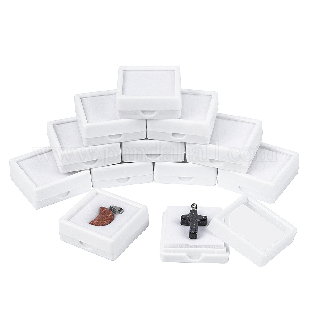 PH PandaHall Edelstein-Displaybox Aus Edelstahl – 2 Stücke, 1,5 Zoll Durchmesser, Mit Samtfutter & Klarem Deckel
