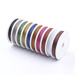 Tiger Tail Wire, Nylon-coated Stainless Steel Wire, Mixed Color, 0.38mm, about 164.04 Feet(50m)/roll