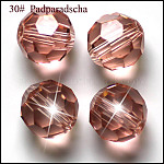 Imitation Austrian Crystal Beads, Grade AAA, Faceted, Round, Pale Violet Red, 8mm, Hole: 0.9~1.4mm