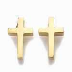 304 Stainless Steel Tiny Cross Charms, Golden, 12x7x3mm, Hole: 1.8mm