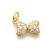 Латунные микропаве прозрачные подвески с фианитом KK-L225-018G