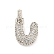 Латунные микропаве прозрачные подвески с фианитом KK-B099-01P-U
