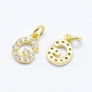 Латунь микро проложит класс Aaa кубического циркония подвески ZIRC-P067-11G-G-NR