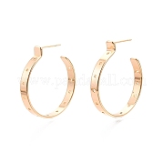 Ion Plating(IP) Brass Circle Stud Earring EJEW-C047-02G
