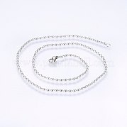 Не тускнеющие шариковые цепочки из нержавеющей стали 304 NJEW-F221-06P