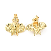 Подвески из кубического циркония с покрытием из латуни KK-O142-28G