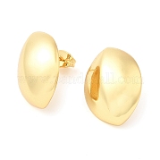 Овальные серьги-гвоздики из латуни EJEW-K251-10G